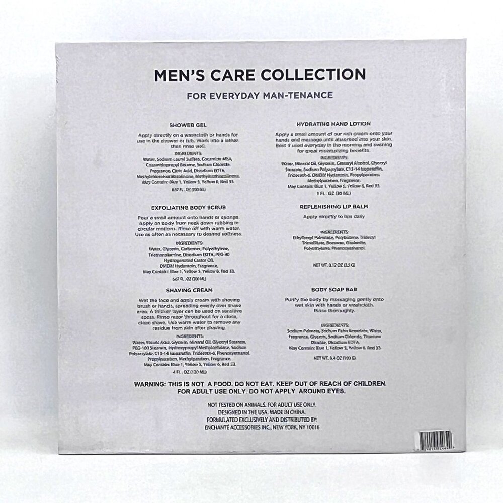 Mens Care Collection Shower Gel Shave Cream Body Soap Exfoliating Scrub Lip Balm - Picture 2 of 10